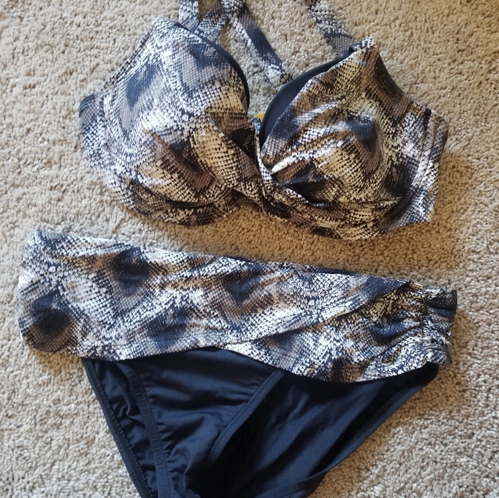 Bleu Rod Beattie Snakeskin print Bikini